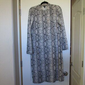 fitted reptile print dress